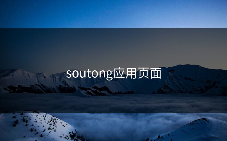soutong应用页面
