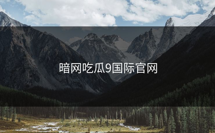 暗网吃瓜9国际官网